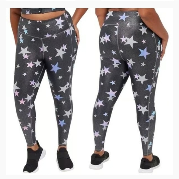 Torrid Performance Core Full Length Active Legging W Side Pockets Black Shimmer - Picture 2 of 13